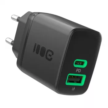 Ładowarka zielony Cell PowerSource Duo30 – 1× USB-A, 1× USB-C, 3A
