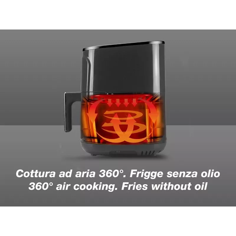 Gorąca frytkownica powietrzna Beper P101FRI051 5 L 1400 W Czarna