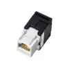 Złącze przewodowe RJ45 Alantec MB001, proste żeńskie, pozłacane styki, AWG 22/24, 568 A, termoplastyczne, czarno-białe