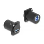 DeLOCK Moduł D-Type USB 5 Gb/s Type-A żeński – Type-B żeński czarny