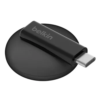 Bezprzewodowa ładowarka USB do smartwatcha Belkin BoostCharge — 5 W, wewnątrz/na zewnątrz, czarny/biały