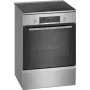 Kuchenka Bosch HLS79Y351U Seria 6, płyta indukcyjna, piekarnik elektryczny, stal nierdzewna, szerokość 60 cm, grill, LCD, 63 l, głębokość 60 cm