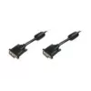 DIGITUS - Kabel DVI - Dual Link - DVI-D (M) - DVI-D (M) - 5,0m - Formowany, Śruby radełkowane - Czarny (AK-320101-050-S)
