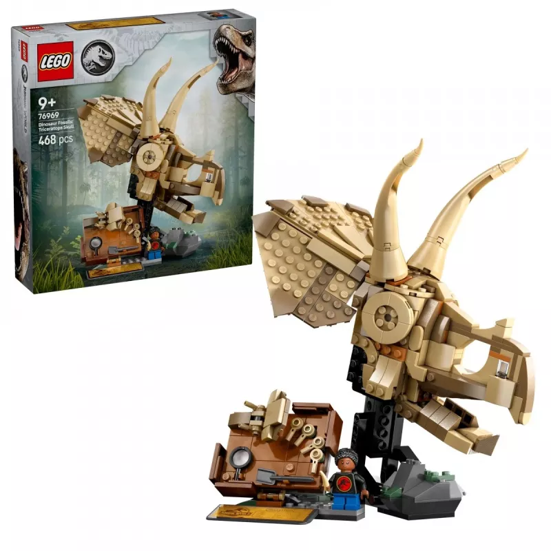 LEGO JURASSIC WORLD 76969 Skamieliny dinozaurów: Czaszka triceratopsa