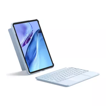 Klawiatura Inateck KB04122 QWERTZ Bluetooth z touchpadem, wbudowaną baterią 500 mAh, niebieska