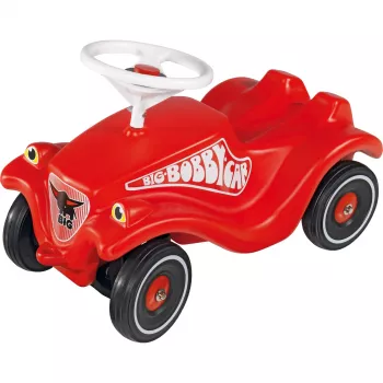Samochodzik jeździk Simba-Dickie BIG Bobby Car Classic czerwony z cichymi kółkami i zestawem do pielęgnacji obuwia