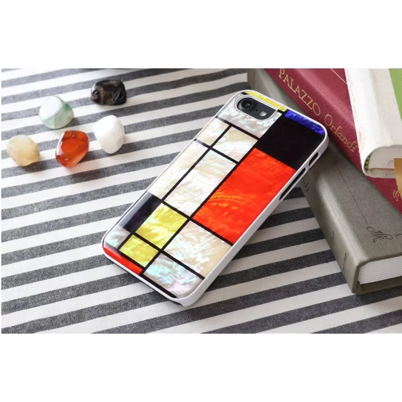 Etui ochronne iKins do Apple iPhone 8 / 7 Mondrian biały