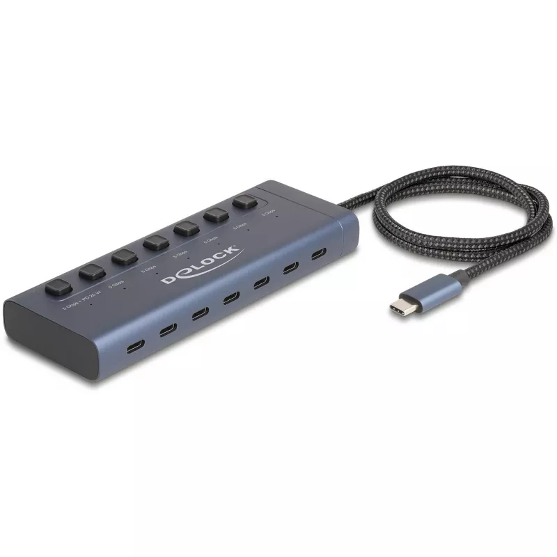 DeLOCK 63410 USB 3.2 Gen 1 Type-C Hub 5000 Mbit/s Niebieski