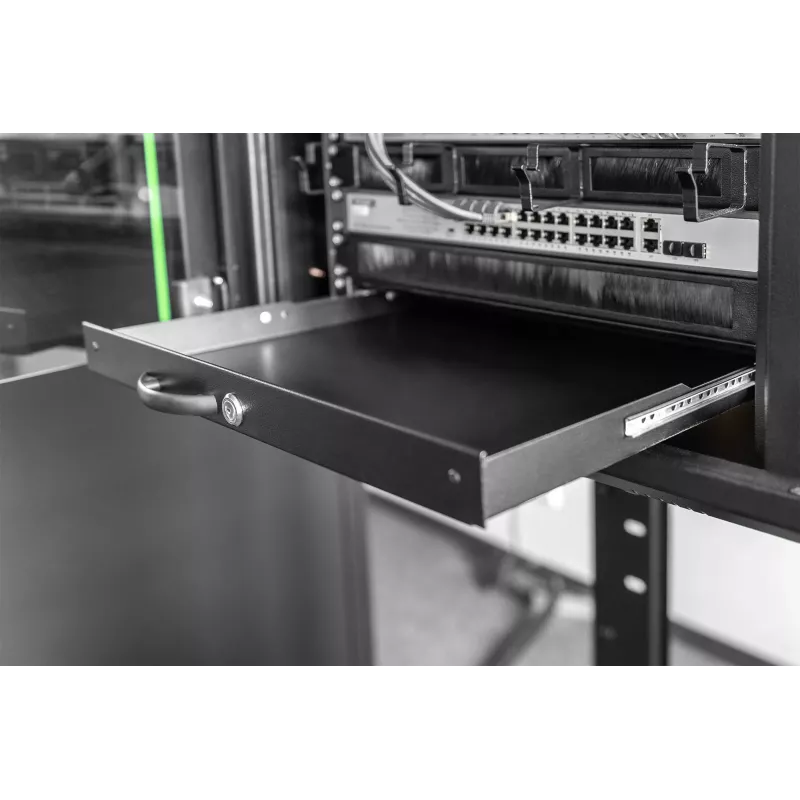 Szuflada na klawiaturę i dokumenty Digitus DN-19 KEY-1U-SW