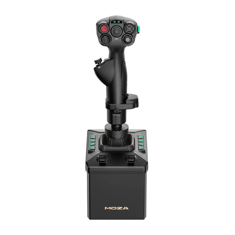 Zestaw stojaka do lotów MOZA AB6 Flight Simulator — czarny, konstrukcja ABS, aluminium i włókno węglowe, zasilanie AC 110–220 V, moc szczytowa 72 W