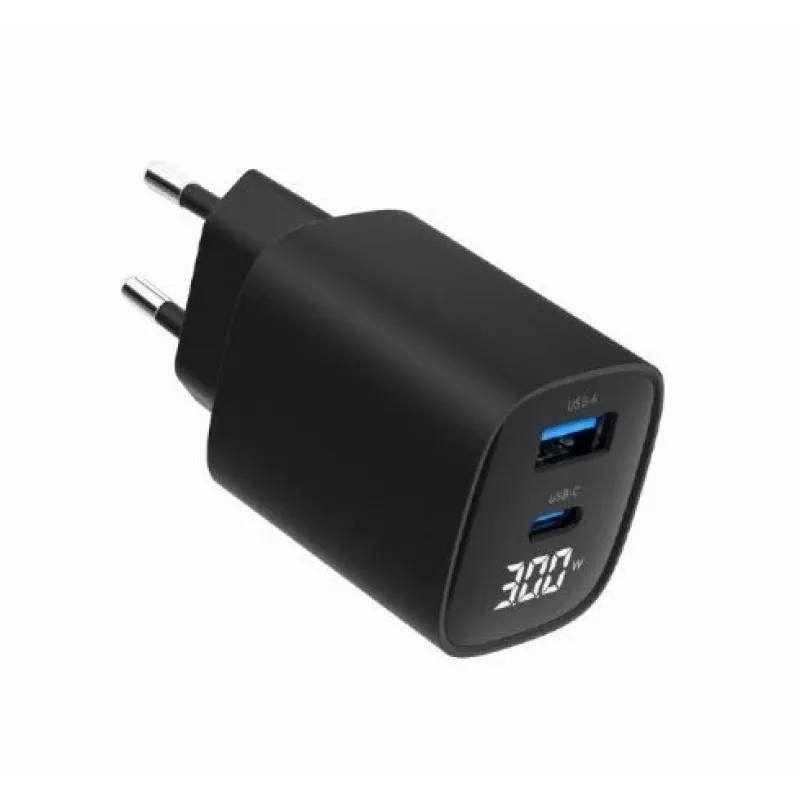 Ładowarka do urządzeń mobilnych Gembird TA-UC-PDQC30LCD-BK-01 Szybkie ładowanie Czarna