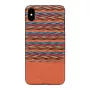 Etui na telefon man and wood do iPhone XS Max — brązowa krata z czarnym wykończeniem