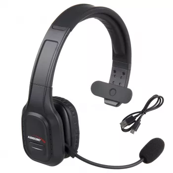 Słuchawki Bluetooth Audiocore 74452, czerwonyukcja szumów, mikrofon, call center, Google Siri, biurowe, bezprzewodowe