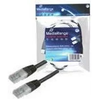 Kabel krosowy MediaRange RJ45 U/UTP C5e 3,0m (UTP) czarny (MRCS116)