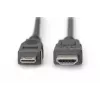 Digitus ASSMANN - Kabel wideo / audio - HDMI - 30 AWG - Mini-HDMI, 19-pin (M) - HDMI, 19-pin (M) - 3 m - Podwójna izolacja - Czarny (AK-330106-030-S)