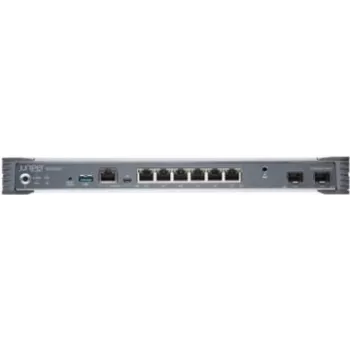 JUNIPER NETWORKS SRX300 Services Gateway z wyposażeniem (8GE - 4 GB RAM - 8 GB Flash - zasilacz i kabel) oraz oprogramowaniem Junos Software Base (SRX300-SYS-JB)