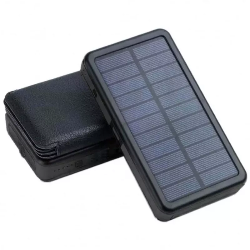 Przenośna bateria PowerNeed ES20000B 20000mAh — 2x USB 5V/2A, 9W, wodoodporna, czarna, 370 g