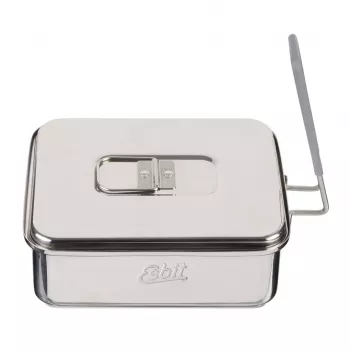 Zestaw naczyń kempingowych ESBIT CS1100ST — aluminium i stal nierdzewna, 1,1 L, 659 g, Czarny/Srebrny