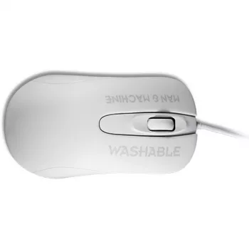 Przewodowa symetryczna mysz optyczna ManMachine Man & Machine C mysz — USB Typ-A, laser 1000 DPI, 3 przyciski, kółko przewijania (higieniczna biel)
