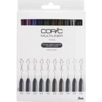 COPIC Multiliner Color cienkopis w zestawie różnych kolorów 0,3 mm, 10 szt. (22075620)