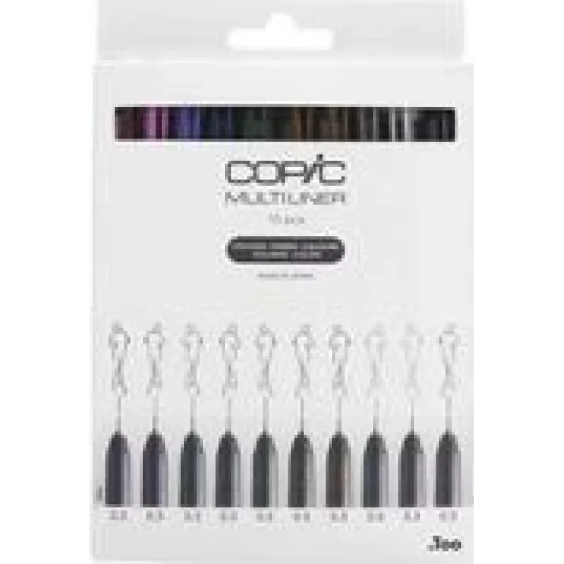 COPIC Multiliner Color cienkopis w zestawie różnych kolorów 0,3 mm, 10 szt. (22075620)