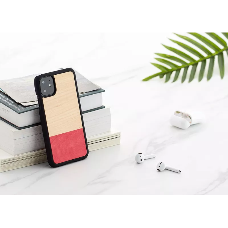 Etui na smartfona man and wood do iPhone 11 — czarne, asymetryczny design