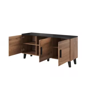 Cama sideboard LOTTA 150 3D wotan oak + mat Czarny