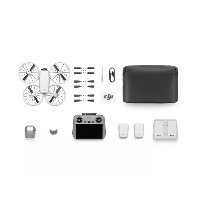 Quadcopter DJI Flip Fly More Combo RC 2 — 4 wirniki, kamera 48 MP, 3840×2160, maks. prędkość 16 m/s, zasięg 14000 m