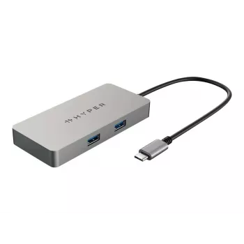 Koncentrator interfejsów HYPER HDMB2 USB 3.2 Gen 1 (3.1 Gen 1) Type-C 5000 Mbit/s Stal nierdzewna