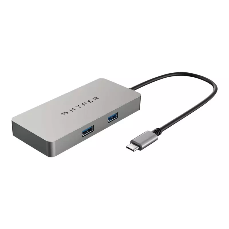 Koncentrator interfejsów HYPER HDMB2 USB 3.2 Gen 1 (3.1 Gen 1) Type-C 5000 Mbit/s Stal nierdzewna