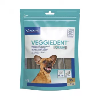 VIRBAC VEGGIEDENT FRESH gryzak dentystyczny dla psów, mały rozmiar (S)