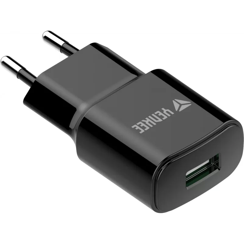 Ładowarka sieciowa USB-A YENKEE YAC 2013BK — 12W, 2,4A