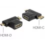 Adapter zmiany płci złącza HDMI-C HDMI-D HDMI-A DeLOCK 65446