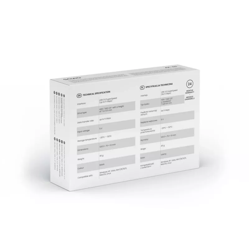 Obudowa HDD/SSD SAVIO AK-65 Czarna 2,5 cala SATA USB 3.0 5 Gbit/s Micro-USB