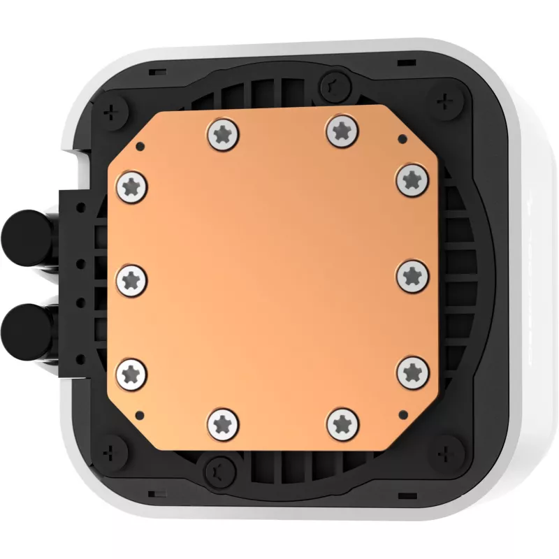Chłodzenie cieczą procesora DeepCool LQ240 biały z aluminiową chłodnicą 240 mm, 2 wentylatorami RGB 120 mm, rurkami 41 cm