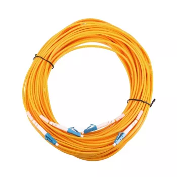 Patchcord światłowodowy Extralink EX.2862 LC–LC 0,5 m G.652D FTTH żółty pełny dupleks