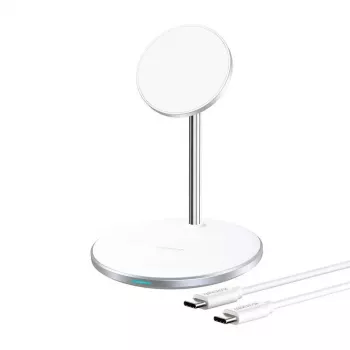 Ładowarka bezprzewodowa Choetech T581-F ze stojakiem (biała)