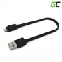 Green Cell KABGC02 kabel lightning 0.25 m Czarny