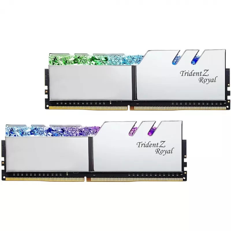 DIMM 64 GB DDR4-3600 (4x 16 GB) Quad-Kit, pamięć srebrna, F4-3600C16Q-64GTRSC, Trident Z Royal, INTEL XMP