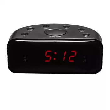 Zegar Denver CR-430 radio analogowo-cyfrowe FM wyświetlacz LED czarny