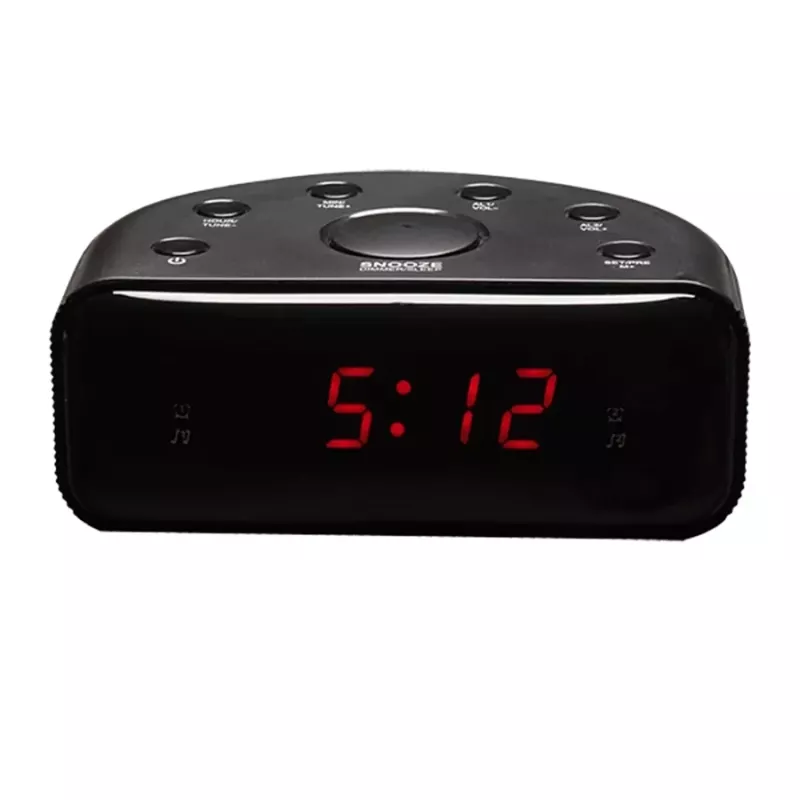 Zegar Denver CR-430 radio analogowo-cyfrowe FM wyświetlacz LED czarny