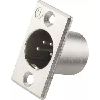 Neutrik NC4MP - XLR - stal nierdzewna - mosiądz - nikiel - poliamid - stal - cynk - mosiądz - IP40 - 1,5 V (NC4MP)
