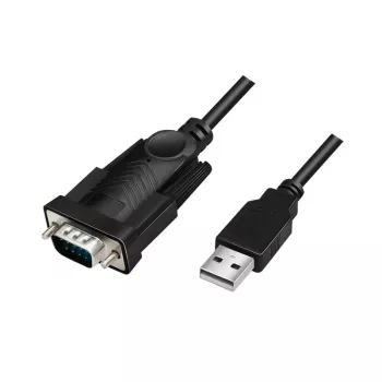 LogiLink AU0048A Kabel szeregowy czarny 1,5 m USB A DB-9