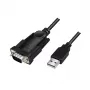 LogiLink AU0048A Kabel szeregowy czarny 1,5 m USB A DB-9