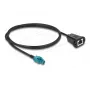 Kabel koncentryczny DELOCK 90700 — 1 m, HSD Z do RJ-45, czarny/niebieski