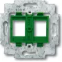 BUSCH JAEGER 1753-0-8048 - 2 x RJ-45 - Zielony - Metal - Plastik