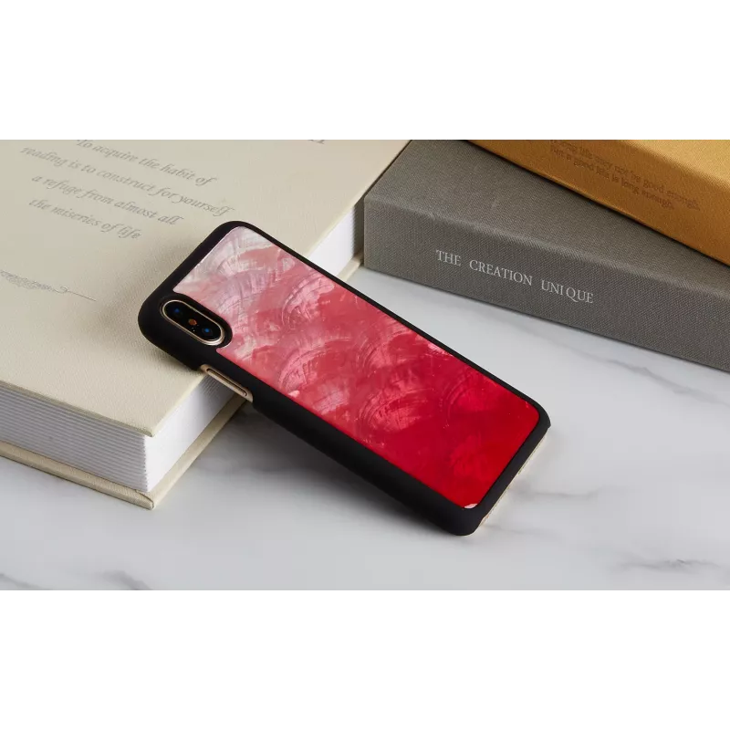 Etui do smartfona iKins dla iPhone XS / XS S — różowe lake i czarne, pokrowiec ochronny