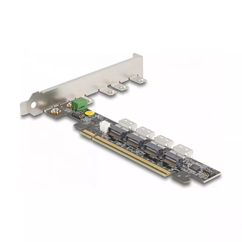 DeLOCK Karta PCI Express x16 na 4 wewnętrzne porty SFF-8654 4i NVMe z bifurkacją