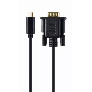 Adapter graficzny USB Gembird A-CM-VGAM-01, USB-C na VGA, 1920x1080, kabel 0,15 m, czarny