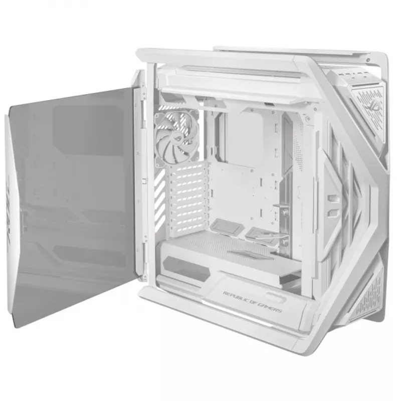 ASUS ROG GR701 Hyperion Biały, PC, Biały, ATX, EATX, micro ATX, Mini-ITX, Aluminium, Multi, Przód